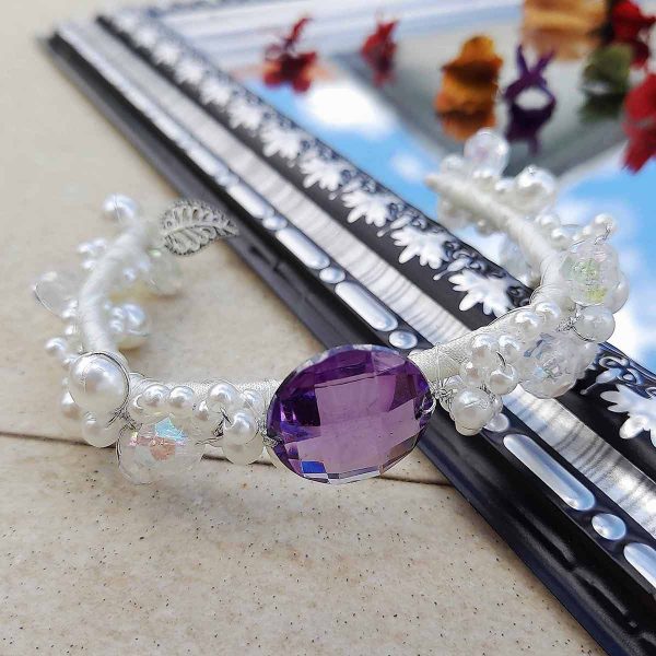 Amethyst Bracelet: February Birthstone Wristband - Image 3